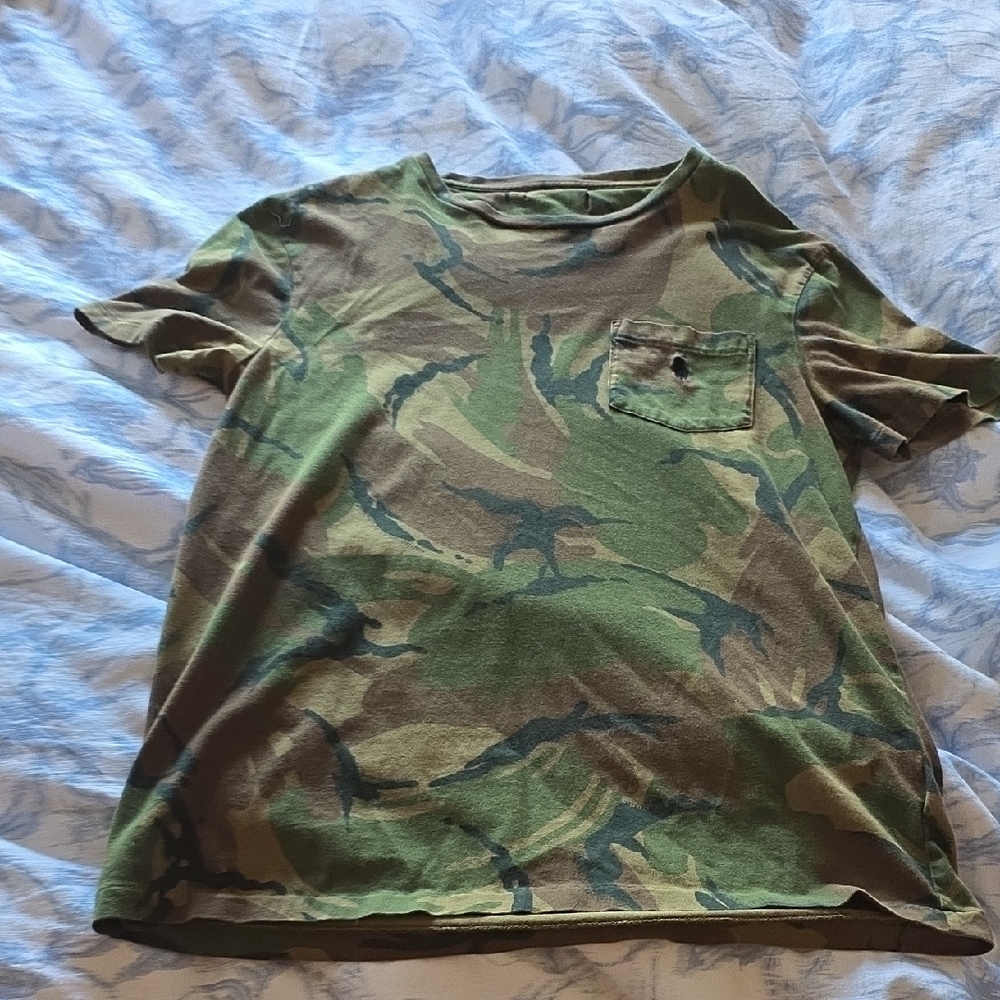 Mens RL Ralph Lauren Camo Shirt Medium M